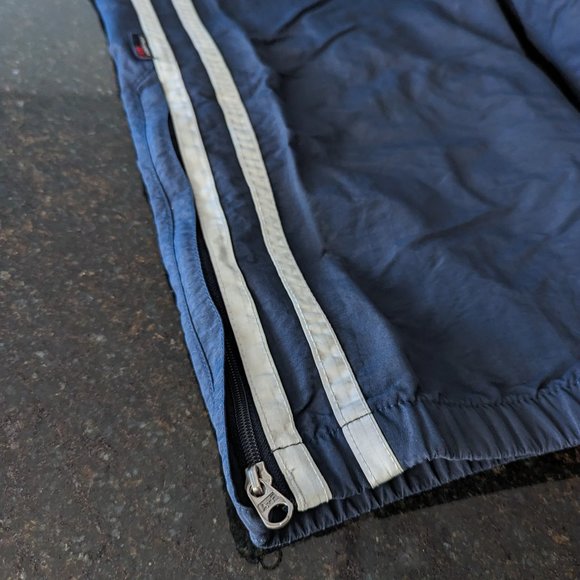 A&F Vintage 90s Men Size L Navy Blue Wind Track Pants Abercrombie & Fitch - Picture 7 of 17